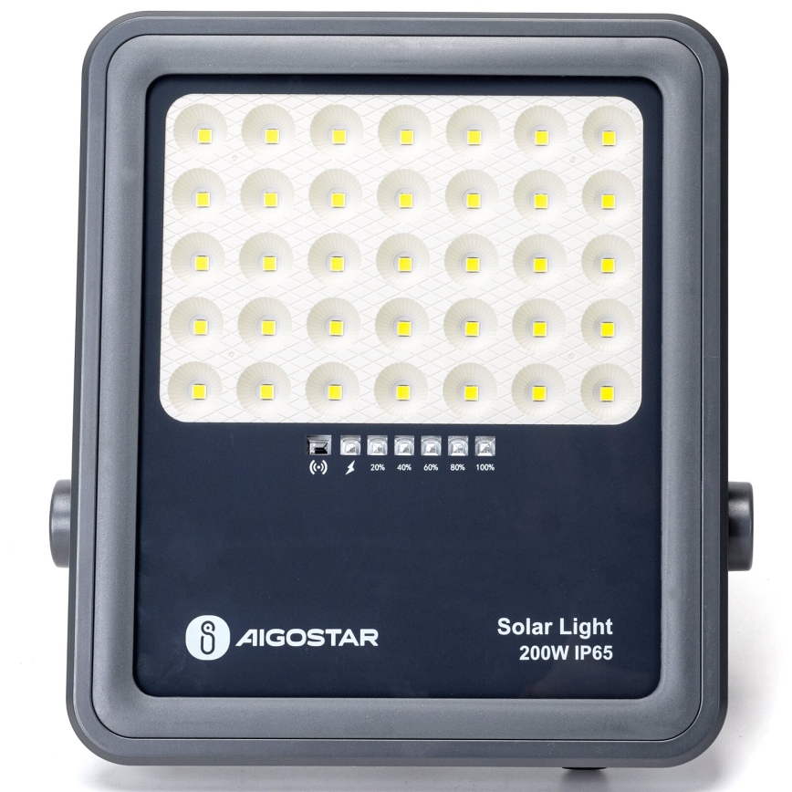Aigostar - Dimmbarer Solar-LED-Strahler LED/200W/3,4V IP65 15000 mAh + Fernbedienung