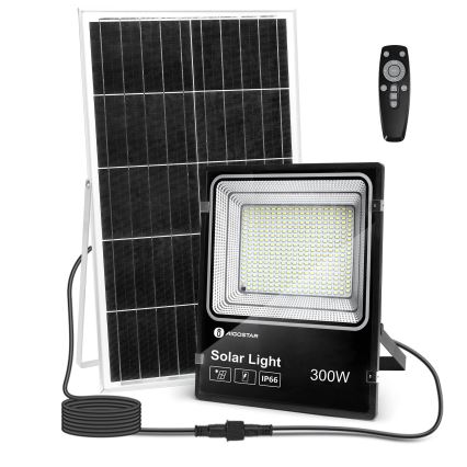 Aigostar - Dimmbarer LED-Solarstrahler LED/300W/3,2V IP66 + Fernbedienung