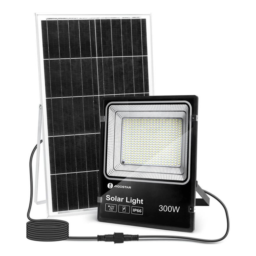 Aigostar - Dimmbarer LED-Solarstrahler LED/300W/3,2V IP66 + Fernbedienung