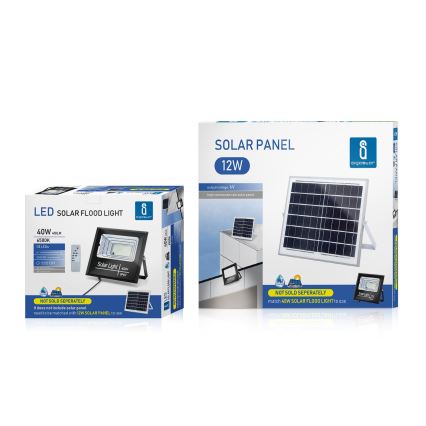 Aigostar - Dimmbarer LED-Solarstrahler LED/40W/3,2V IP67 2000 mAh + FB