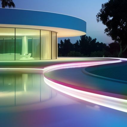 Aigostar - Dimmbarer RGB-Solar-LED-Streifen LED/1,6W/3,2V 3+2m IP65 1800 mAh + Fernbedienung