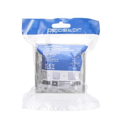 Aigostar - Dimmer mit Rahmen 250V/10A weiß