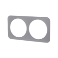 Aigostar - Doppel-Fotorahmen aus Glas, silberfarben