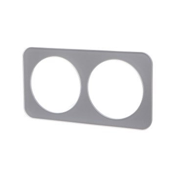 Aigostar - Doppel-Fotorahmen aus Glas, silberfarben