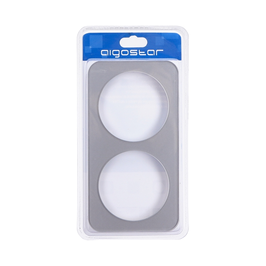 Aigostar - Doppel-Fotorahmen aus Glas, silberfarben