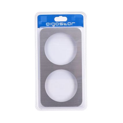 Aigostar - Doppelrahmen aus Aluminium, silberfarben