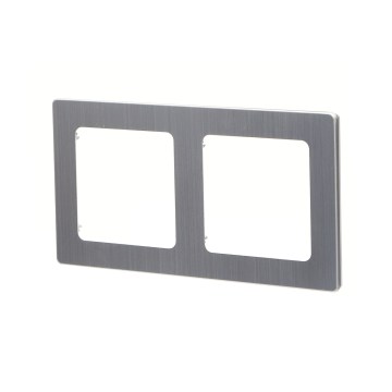 Aigostar - Doppelrahmen aus Aluminium, silberfarben