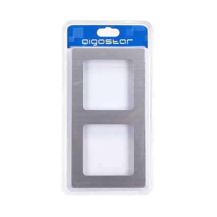 Aigostar - Doppelrahmen aus Aluminium, silberfarben
