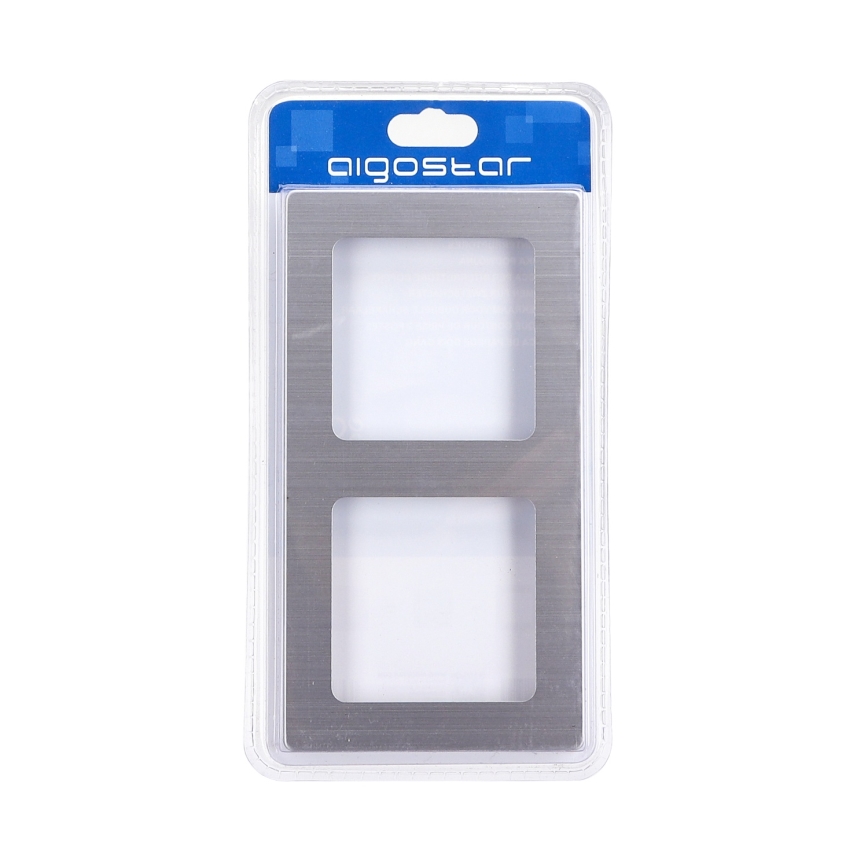 Aigostar - Doppelrahmen aus Aluminium, silberfarben