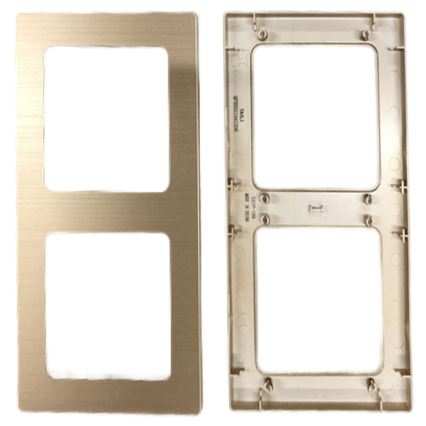 Aigostar - Doppelrahmen aus Aluminium, goldfarben
