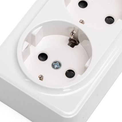 Aigostar - Dreifach-Wandsteckdose SCHUKO 250V weiß