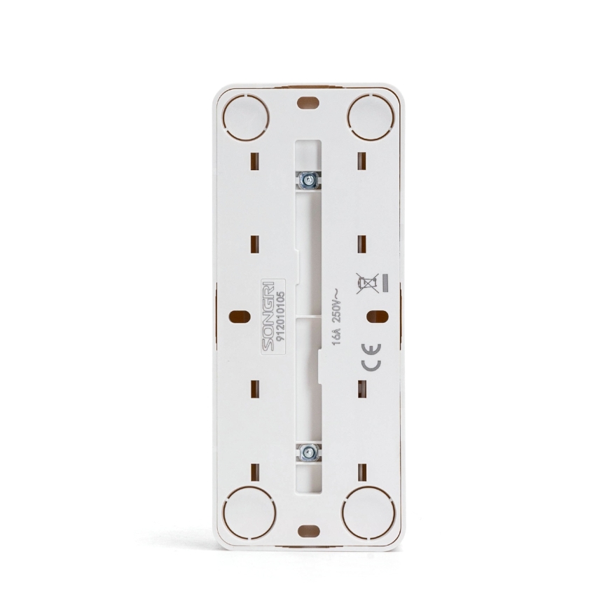 Aigostar - Dreifach-Wandsteckdose SCHUKO 250V weiß