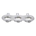 Aigostar - Dreifachrahmen für Einbaustrahler GU10 25,5x9,1 cm mattchrom