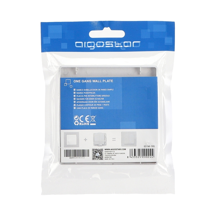 Aigostar - Einfacher Rahmen aus Kunststoff, silber