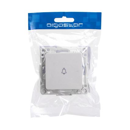 Aigostar - Einfacher, rahmenloser Klingeltaster, weiß