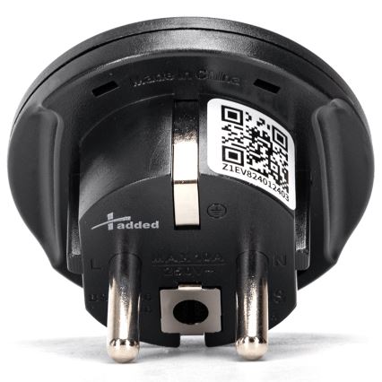Aigostar - EU-Reiseadapter, schwarz