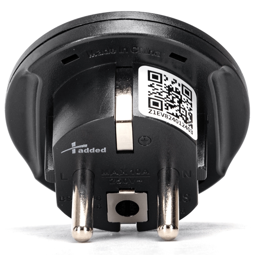 Aigostar - EU-Reiseadapter, schwarz