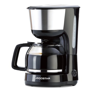 Aigostar - Filterkaffeemaschine 1,25l 1000W/230V schwarz