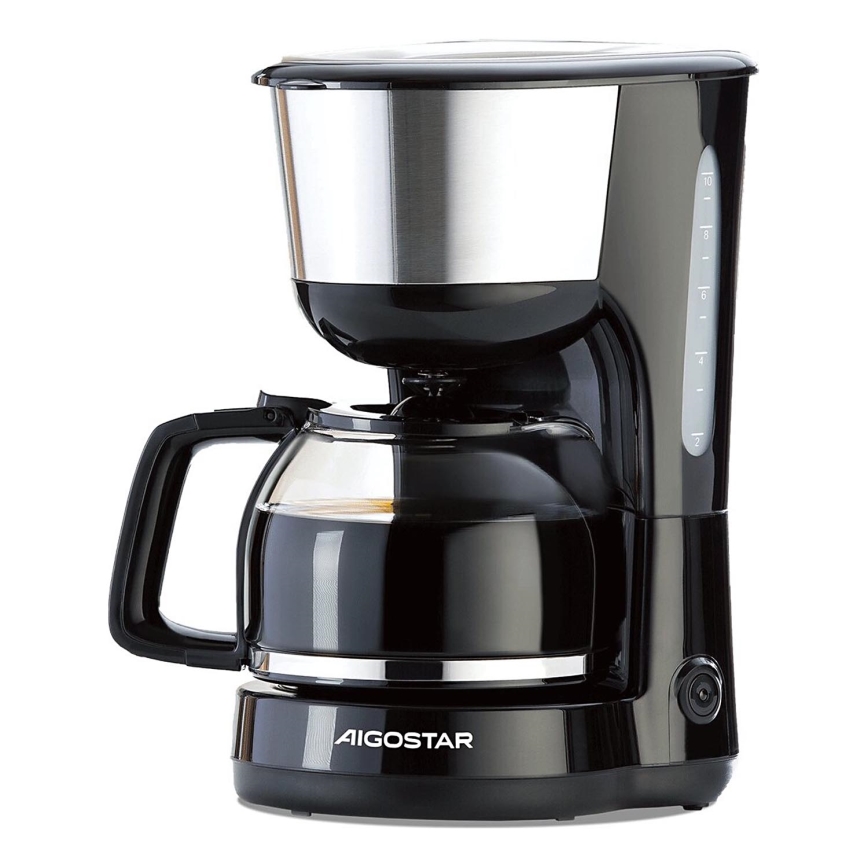 Aigostar - Filterkaffeemaschine 1,25l 1000W/230V schwarz