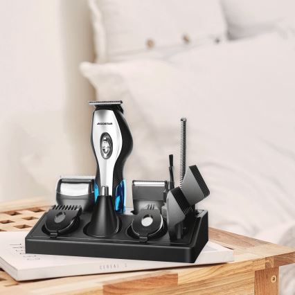 Aigostar - Haartrimmer mit Zubehör 6in1 5W/5V schwarz