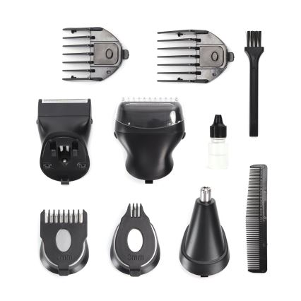 Aigostar - Haartrimmer mit Zubehör 6in1 5W/5V schwarz