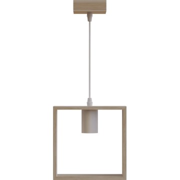 Aigostar - Hängeleuchte an Kabel 1xE27/60W/230V beige