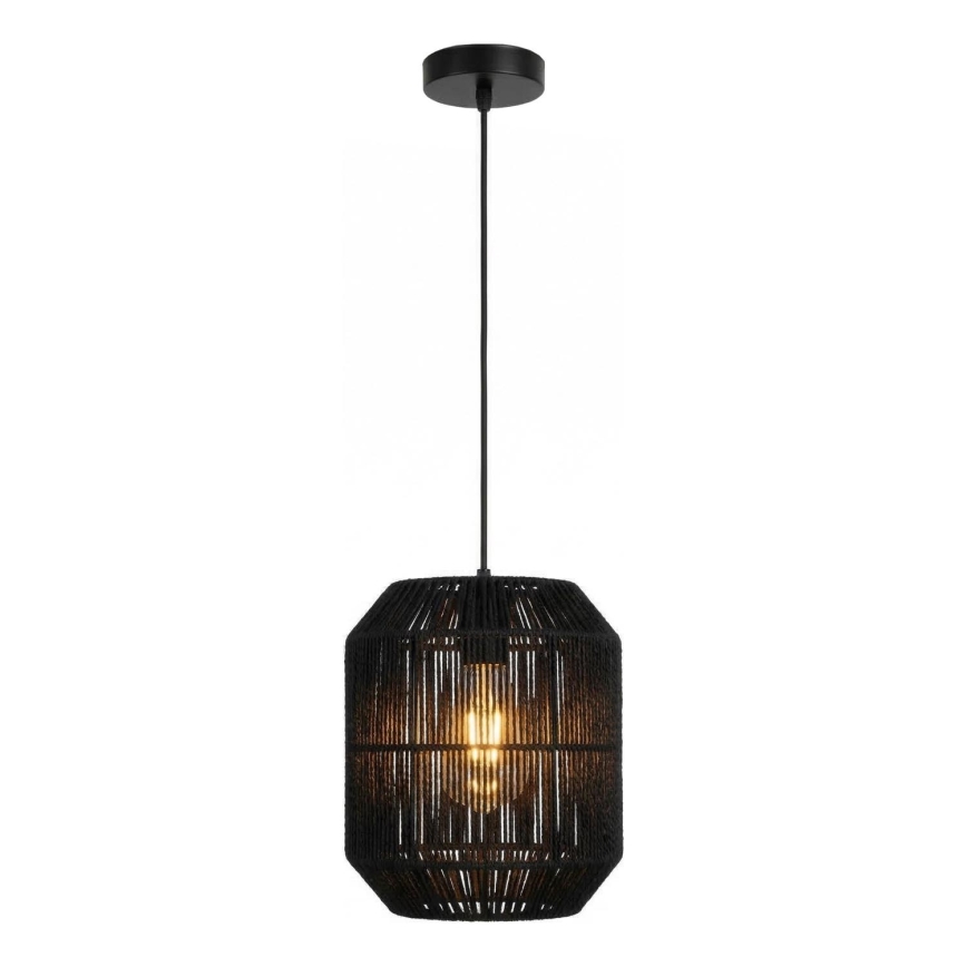 Aigostar - Hängeleuchte an Kabel 1xE27/60W/230V schwarz Ø 23 cm