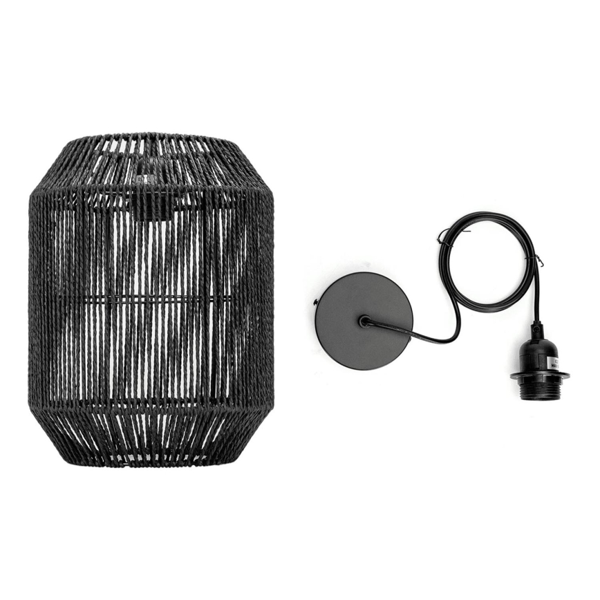 Aigostar - Hängeleuchte an Kabel 1xE27/60W/230V schwarz Ø 23 cm