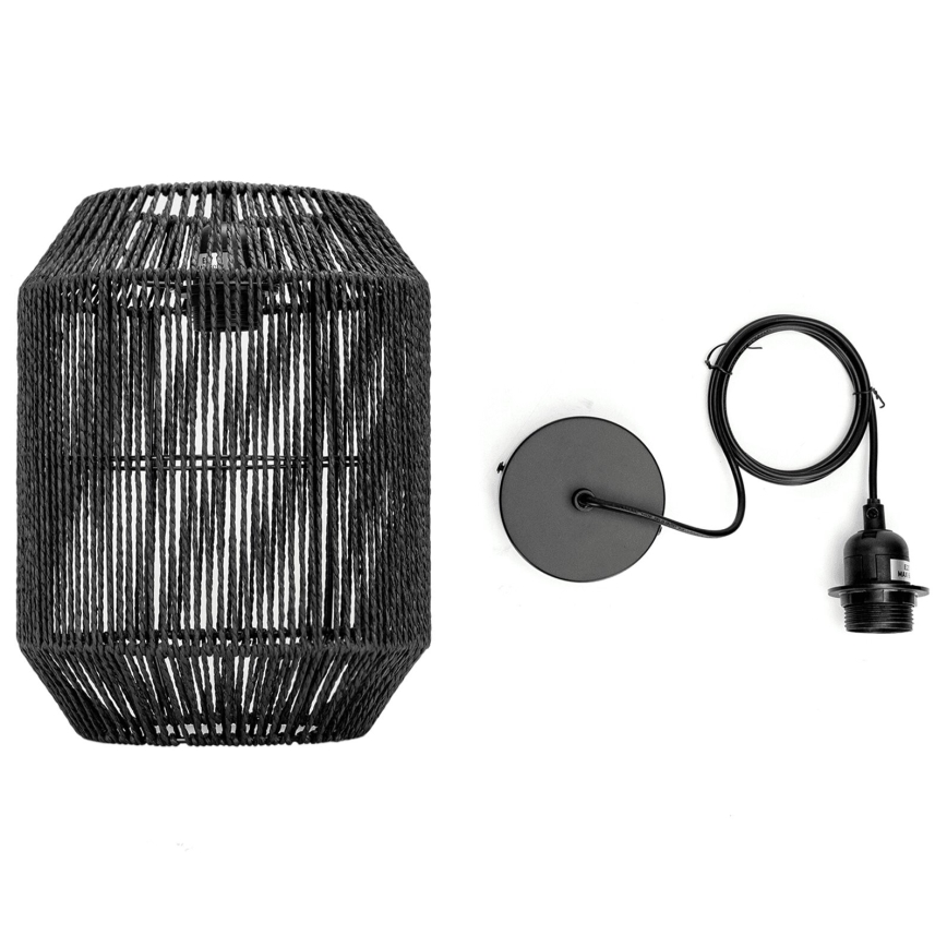 Aigostar - Hängeleuchte an Kabel 1xE27/60W/230V schwarz Ø 23 cm