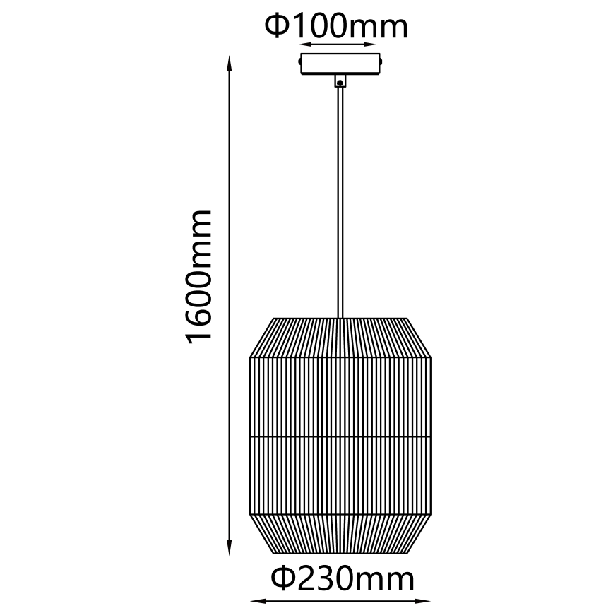 Aigostar - Hängeleuchte an Kabel 1xE27/60W/230V schwarz Ø 23 cm