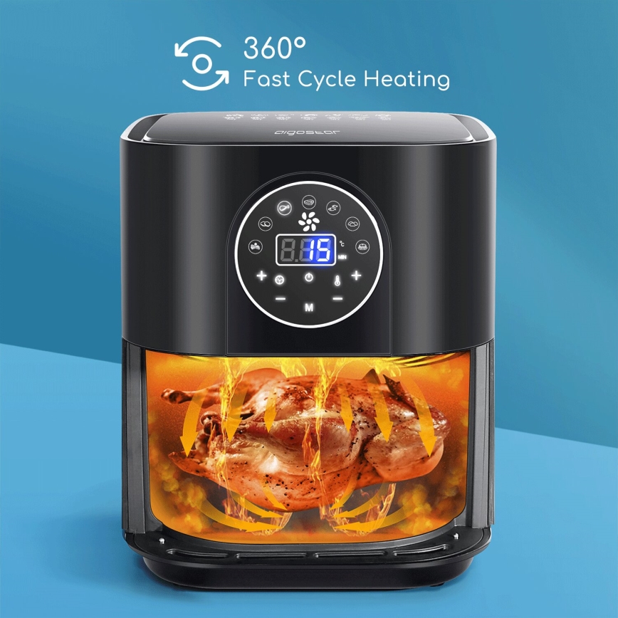 Aigostar - Heißluftfritteuse 1500W/230V 3,5l schwarz