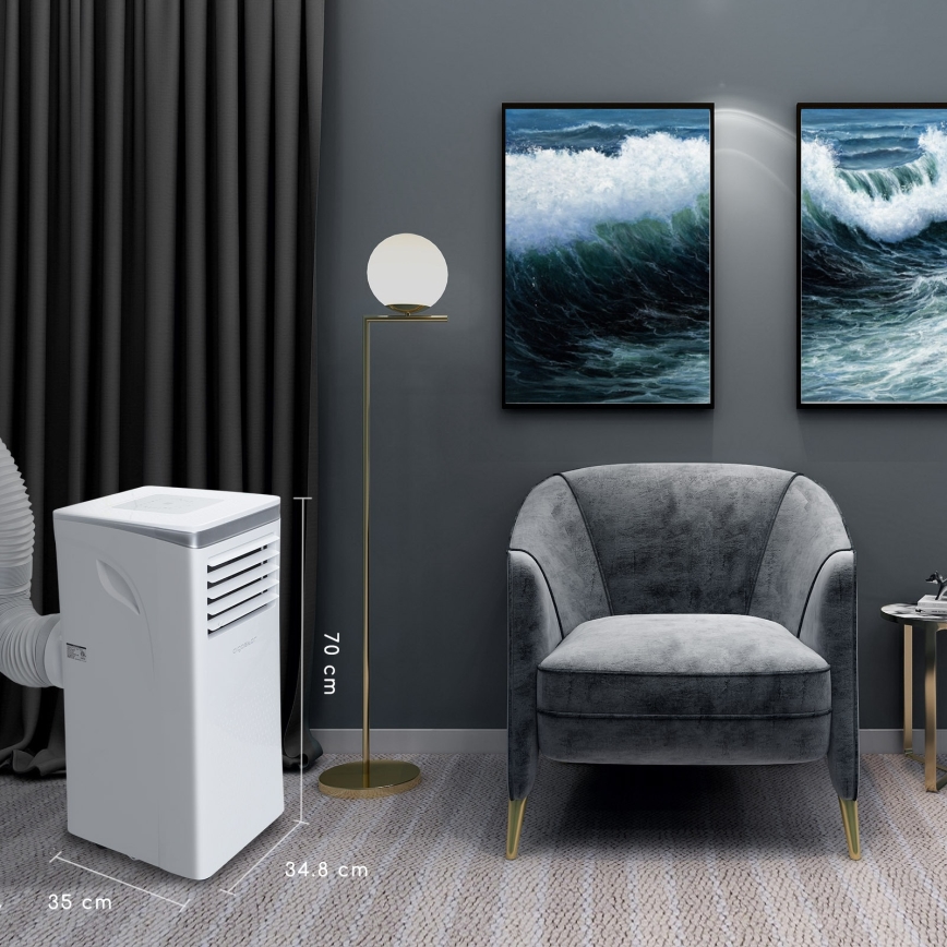 Aigostar - Smarte mobile Klimaanlage 3-in-1 1003W/230V 9000 BTU Wi-Fi weiß + Fernbedienung