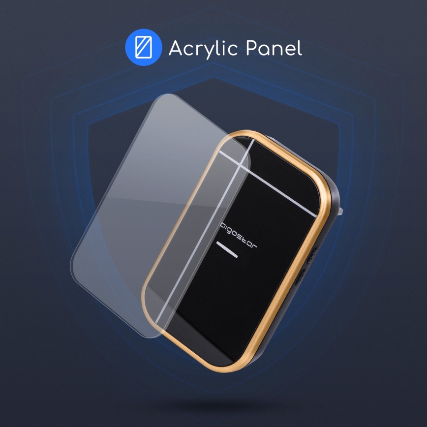 Aigostar - Funkklingel für Steckdose 230V/12V IP44 schwarz