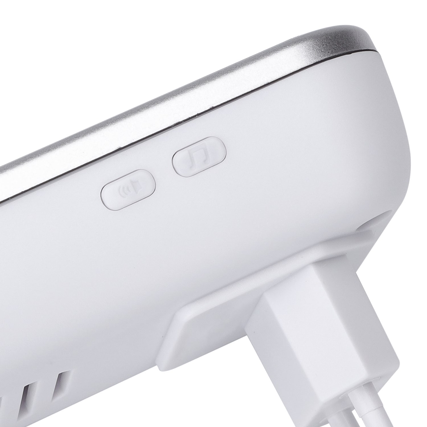 Aigostar - Funk-Türklingel für Steckdose 230V/12V IP44 Silber