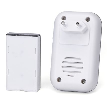 Aigostar - Kabellose Steckdosen-Türklingel 230V/12V IP44 weiß