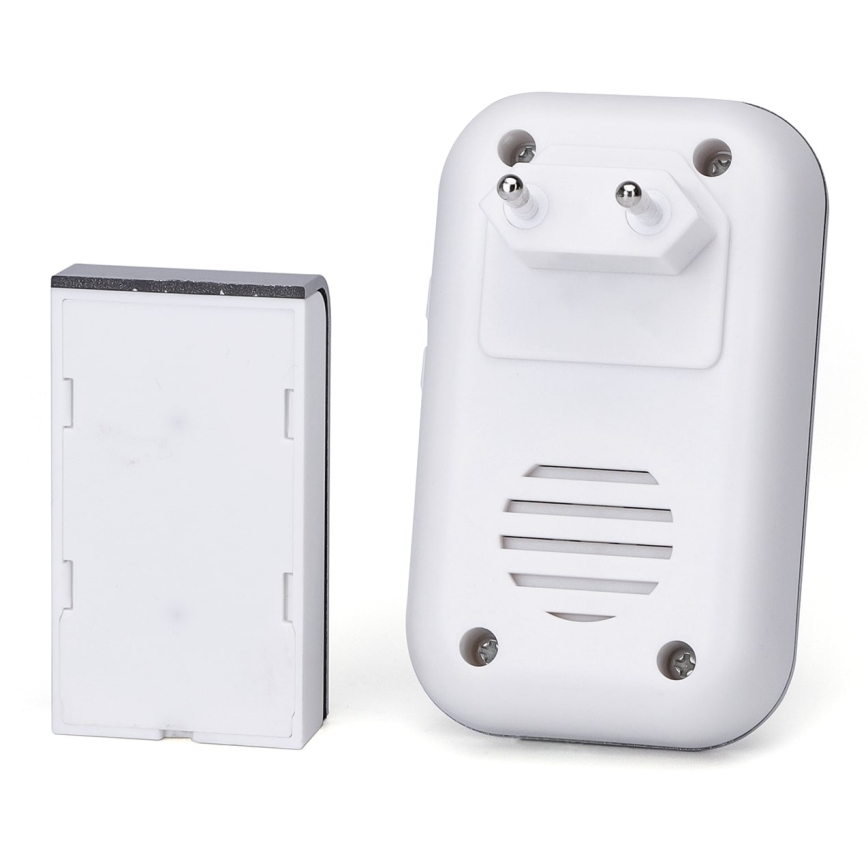 Aigostar - Kabellose Steckdosen-Türklingel 230V/12V IP44 weiß