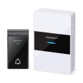 Aigostar - Kabellose Türklingel 3xAA/12V IP44 schwarz/weiß