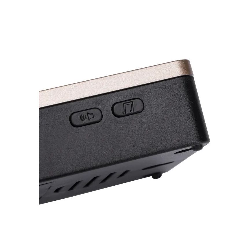 Aigostar - Kabellose Türklingel 3xAA/12V IP44 schwarz/kupfern