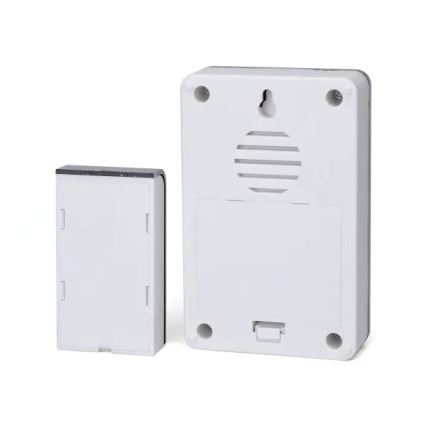 Aigostar - Kabellose Türklingel 3xAA/12V IP44 weiß/silbern