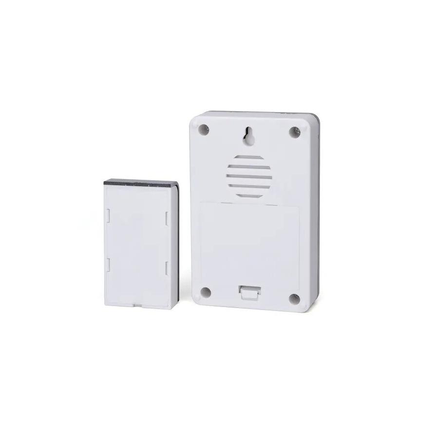 Aigostar - Kabellose Türklingel 3xAA/12V IP44 weiß/silbern