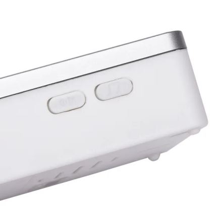 Aigostar - Kabellose Türklingel 3xAA/12V IP44 weiß/silbern
