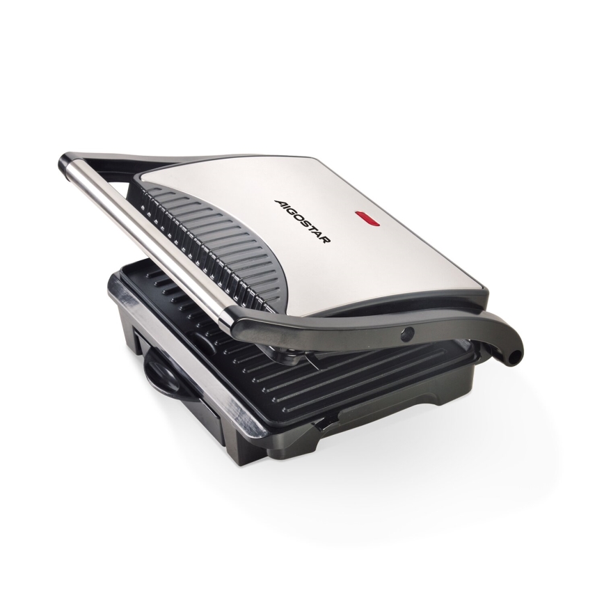 Aigostar - Kontaktgrill 1000W/230V schwarz/matt Chrom