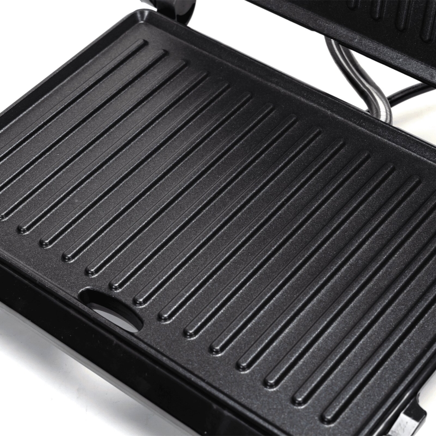 Aigostar - Kontaktgrill 1000W/230V schwarz/matt Chrom