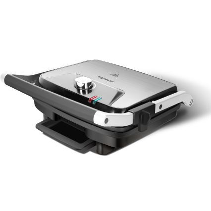 Aigostar - Kontaktgrill 2200W/230V matt Chrom/schwarz