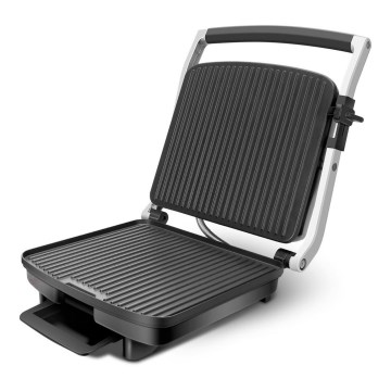 Aigostar - Kontaktgrill 2200W/230V matt Chrom/schwarz