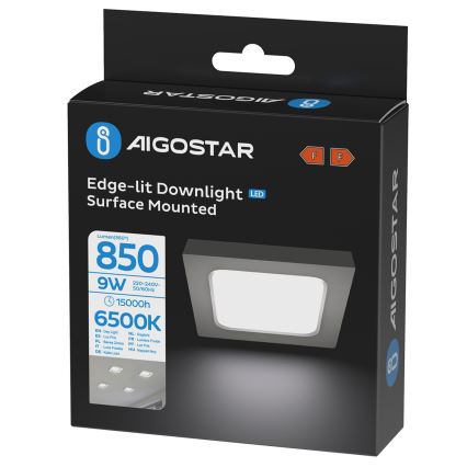Aigostar - LED aufgesetzte Deckenleuchte LED/9W/230V 6000K 12,2x12,2 cm weiß