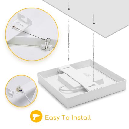 Aigostar - LED-Aufputz-Deckenleuchte LED/6W/230V 3000K 12,2x12,2 cm Weiß