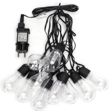 Aigostar - LED-Außen-Deko-Lichterkette 10xLED/8m IP44 kaltweiß