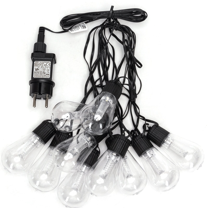 Aigostar - LED-Außen-Deko-Lichterkette 10xLED/8m IP44 kaltweiß