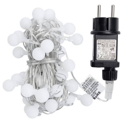 Aigostar - LED-Außen-Dekorations-Lichterkette, 50 LEDs, 8 Funktionen, 5 m, IP44, kaltweiß